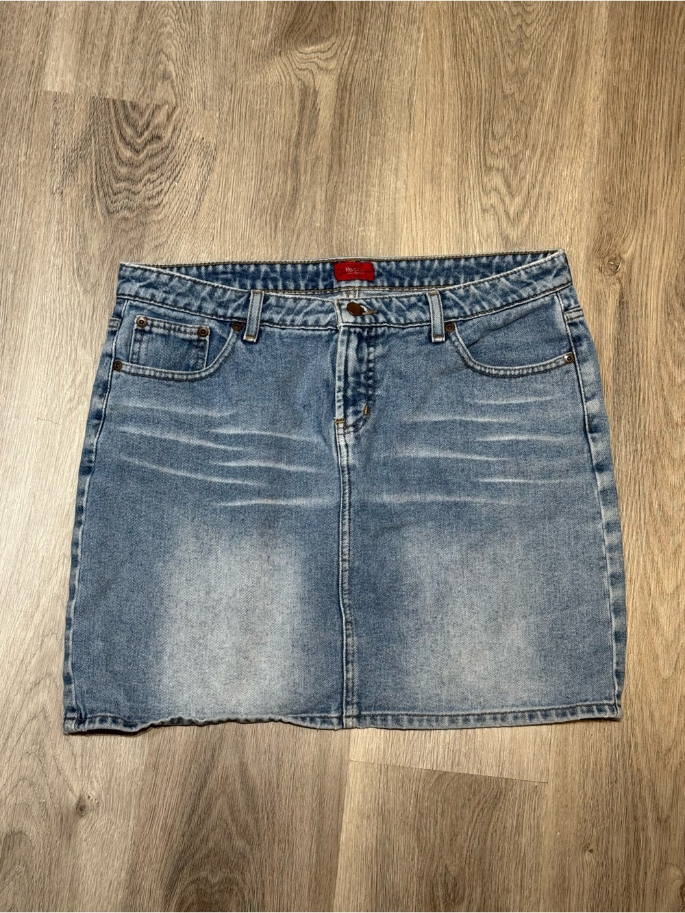 Mossimo Supply Co. Light Blue Washed Denim Mini Skirt